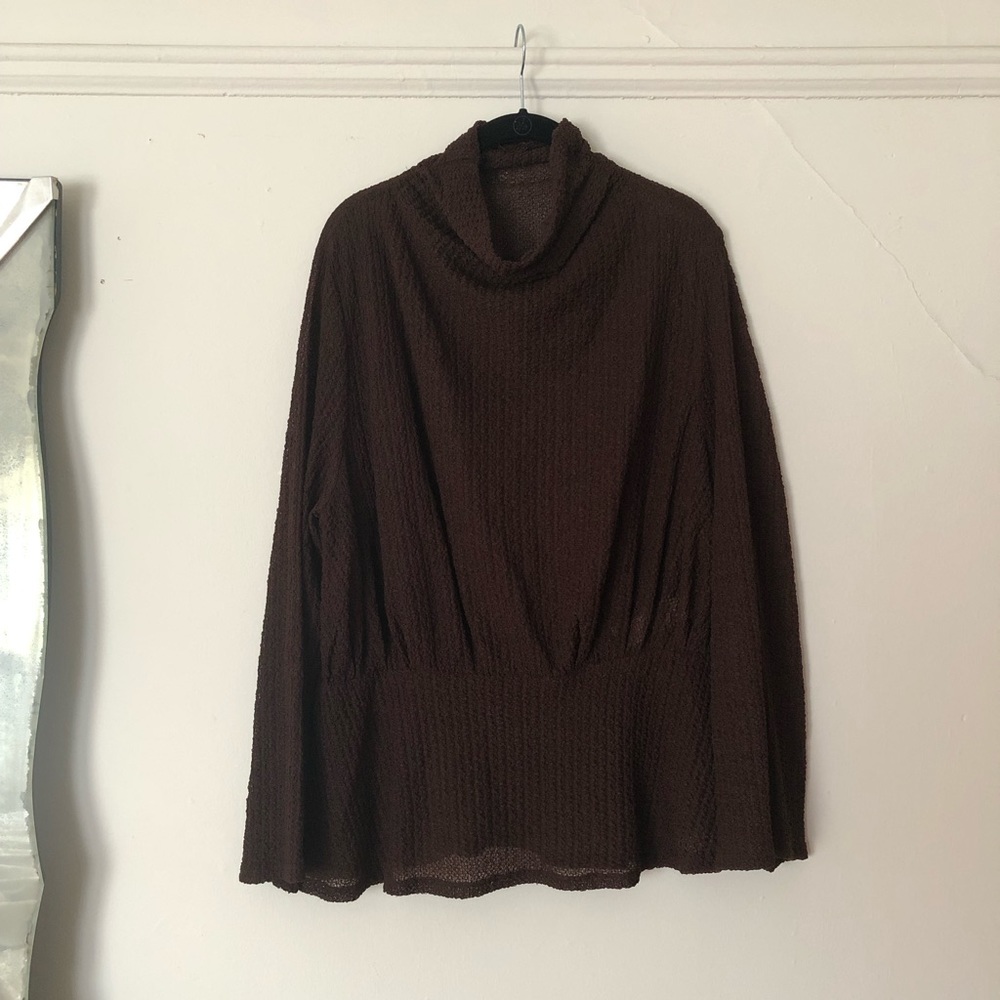 Zara Brown Knit Top Size XL